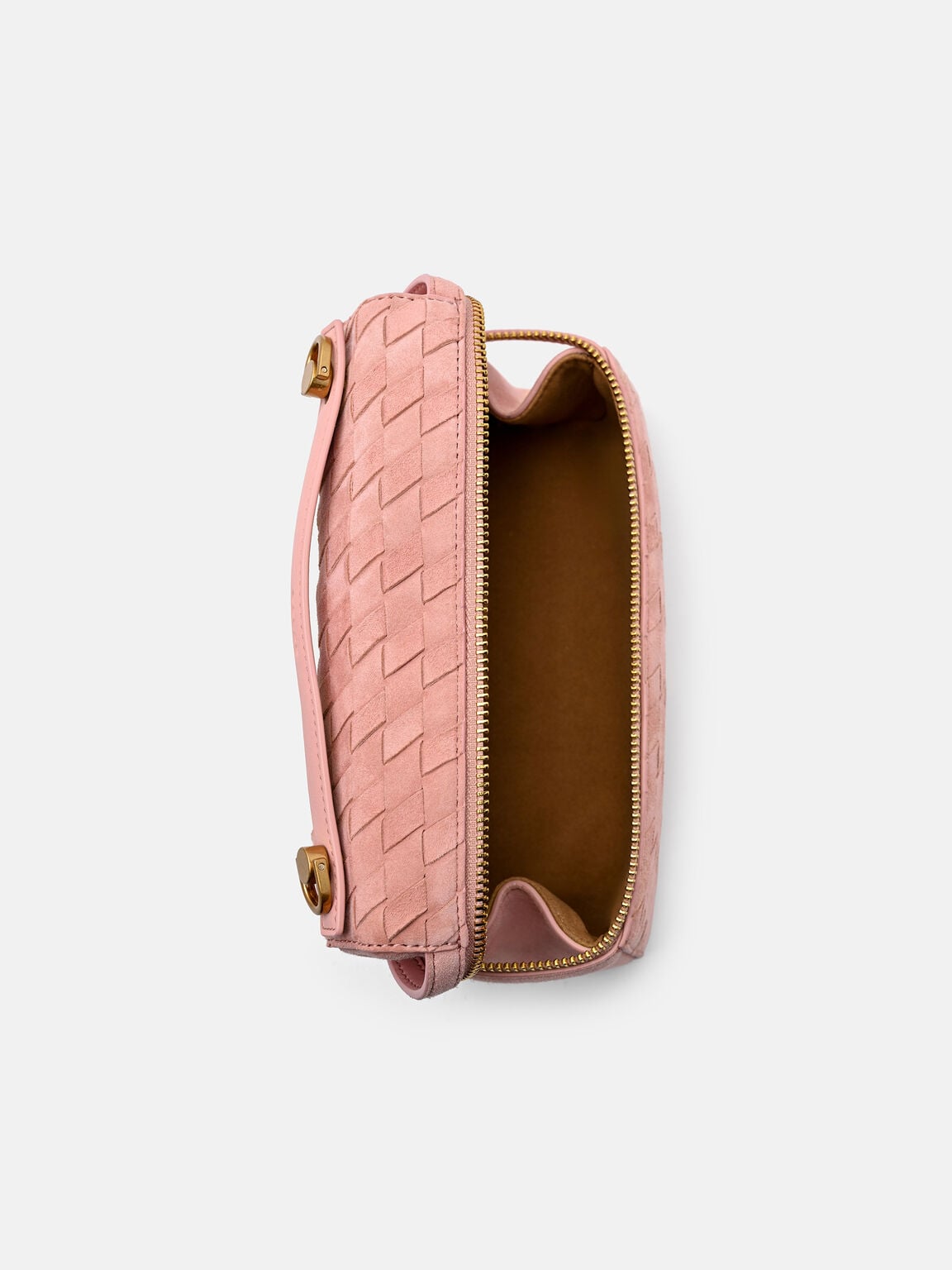 Tas Bahu Anyaman Suede Alyssa dengan Charm, , hi-res