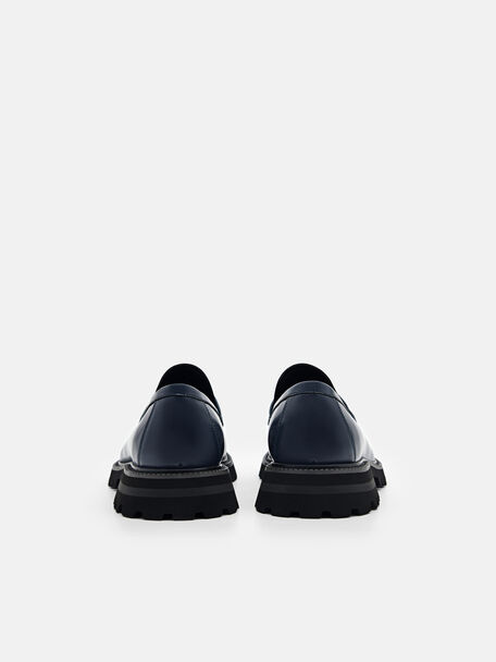 PEDRO Icon Leather Heel Sandals, Black
