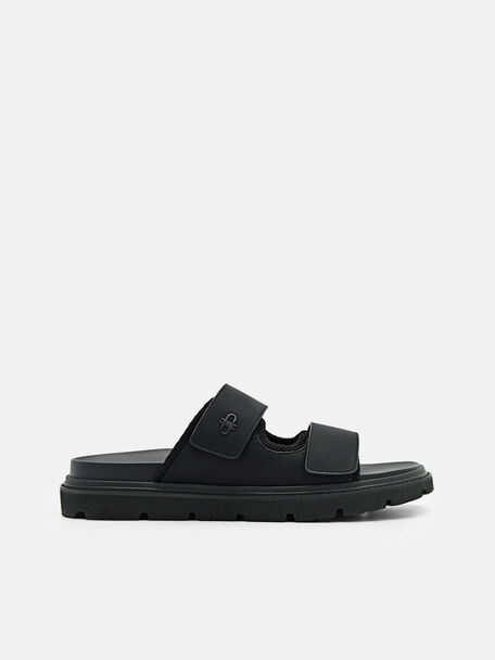 Bryson Strap Sandals, Black, hi-res