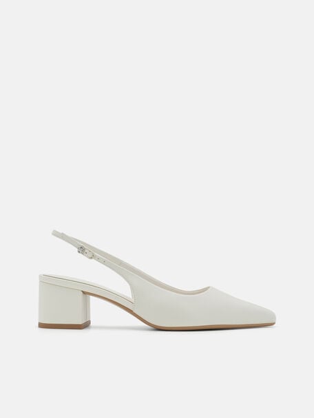 Quinn Leather Slingback Heel Pumps, , hi-res