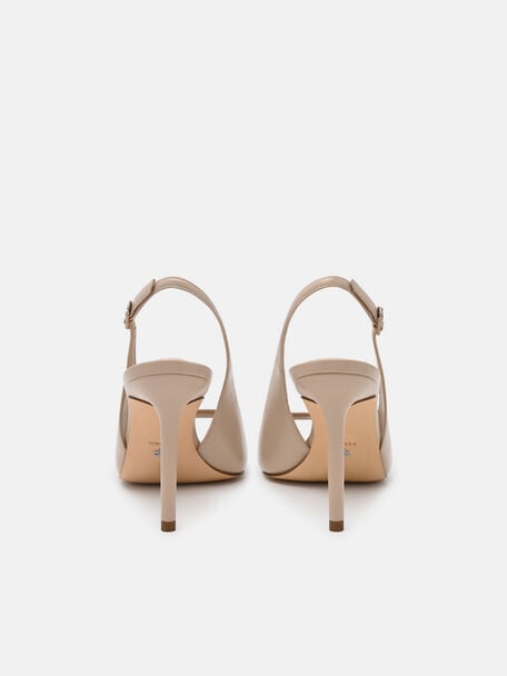 Marina Sandal Hak Kulit, 