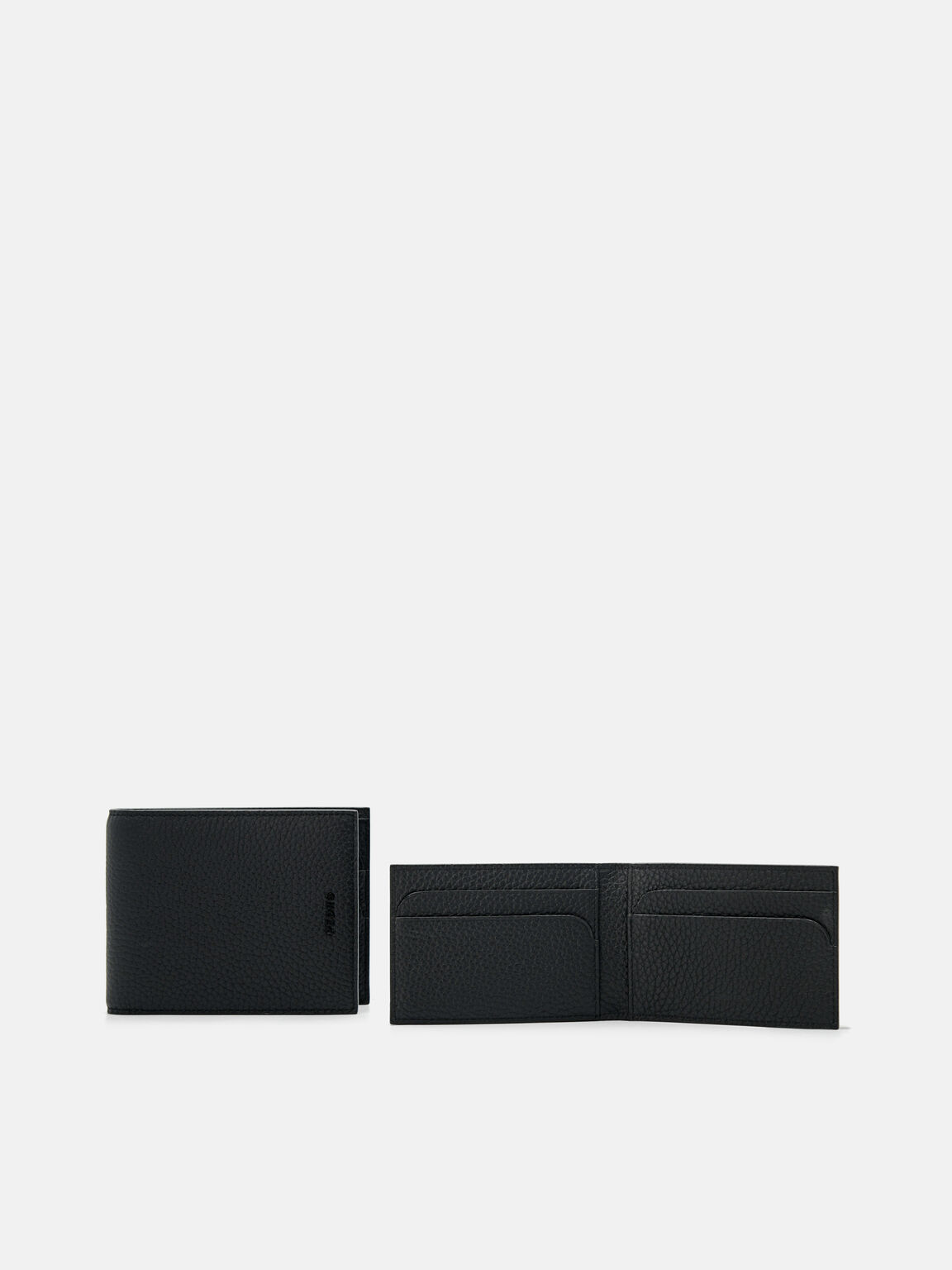 Dompet Lipat Ganda Kulit Embossed dengan Insert, , hi-res