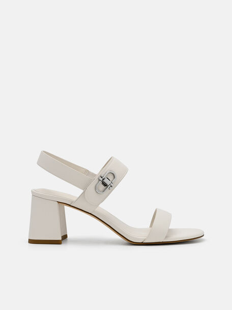 Sienna Leather Heel Sandals, , hi-res