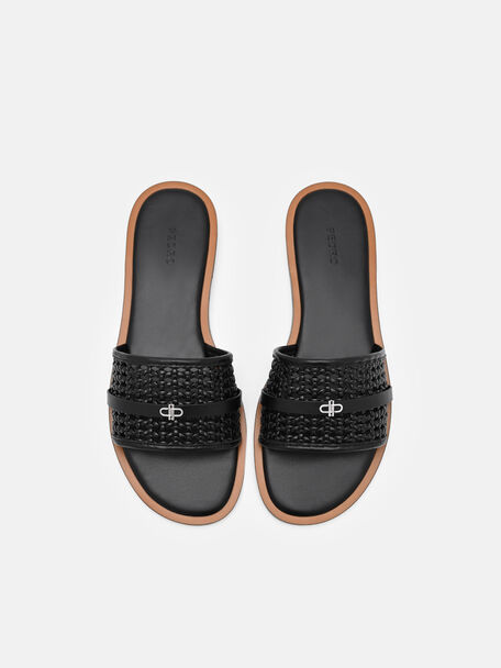 Sadie Woven Slide Sandals, , hi-res