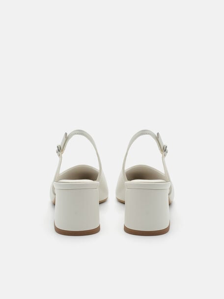Quinn Leather Slingback Heel Pumps, , hi-res