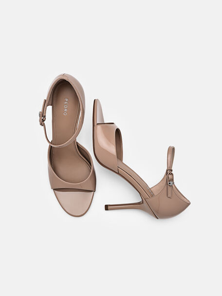 PEDRO Icon Leather Heel Sandals, Black