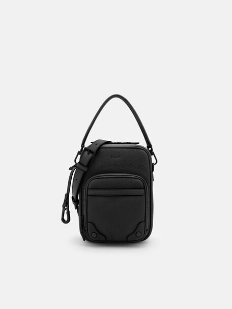 Patrice Tumbled Leather Crossbody Bag, 