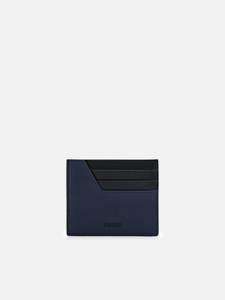 Leather Card Holder, Navy