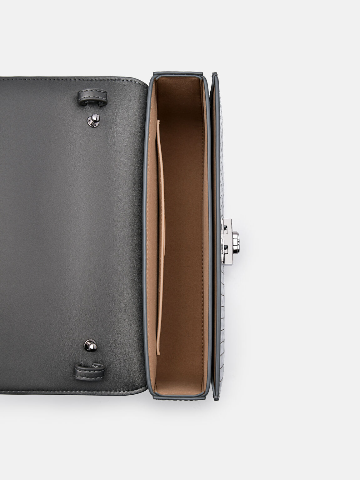 Metallic Leather Shoulder Bag, , hi-res