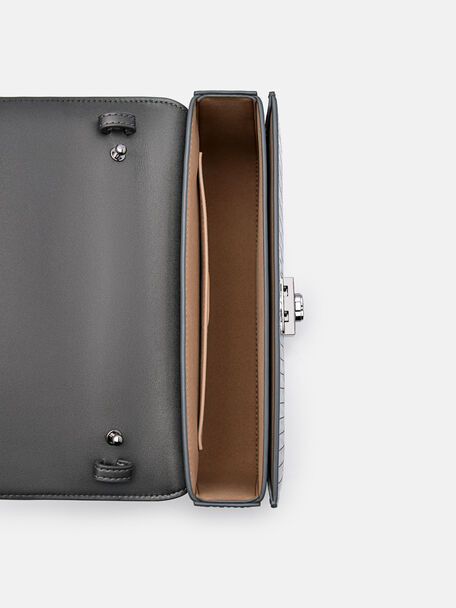 Tas Bahu Kulit Metalik, , hi-res