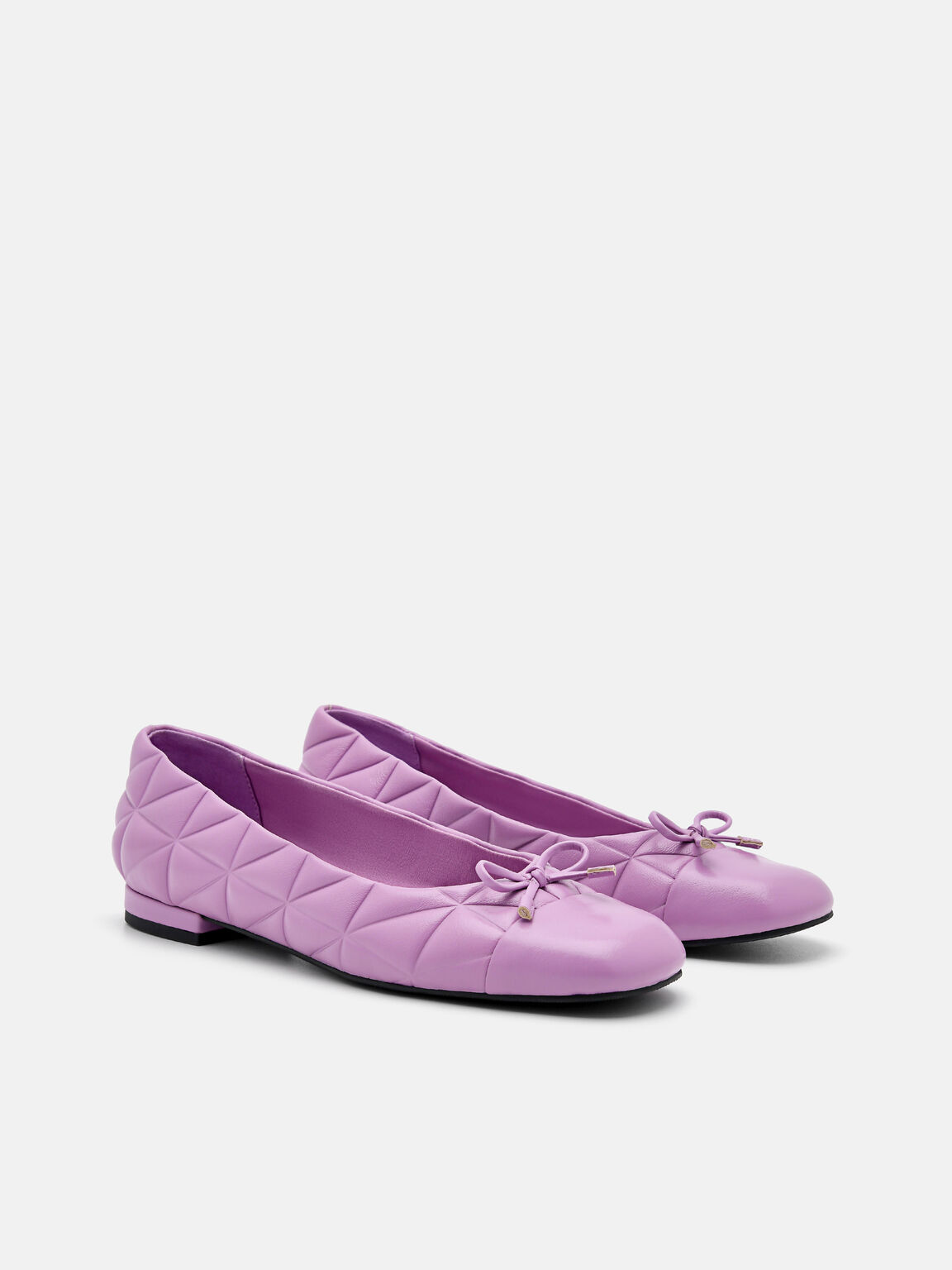 Kayla Leather Ballerina Flats in Pixel, 