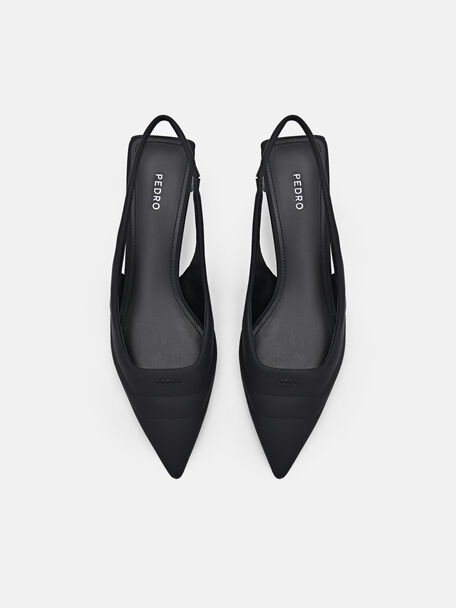 PEDRO Icon Leather Heel Sandals, Black
