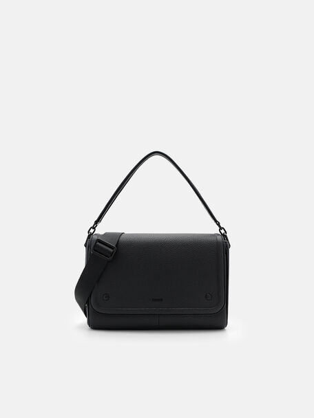 Patrice Tumbled Leather Messenger Bag, 