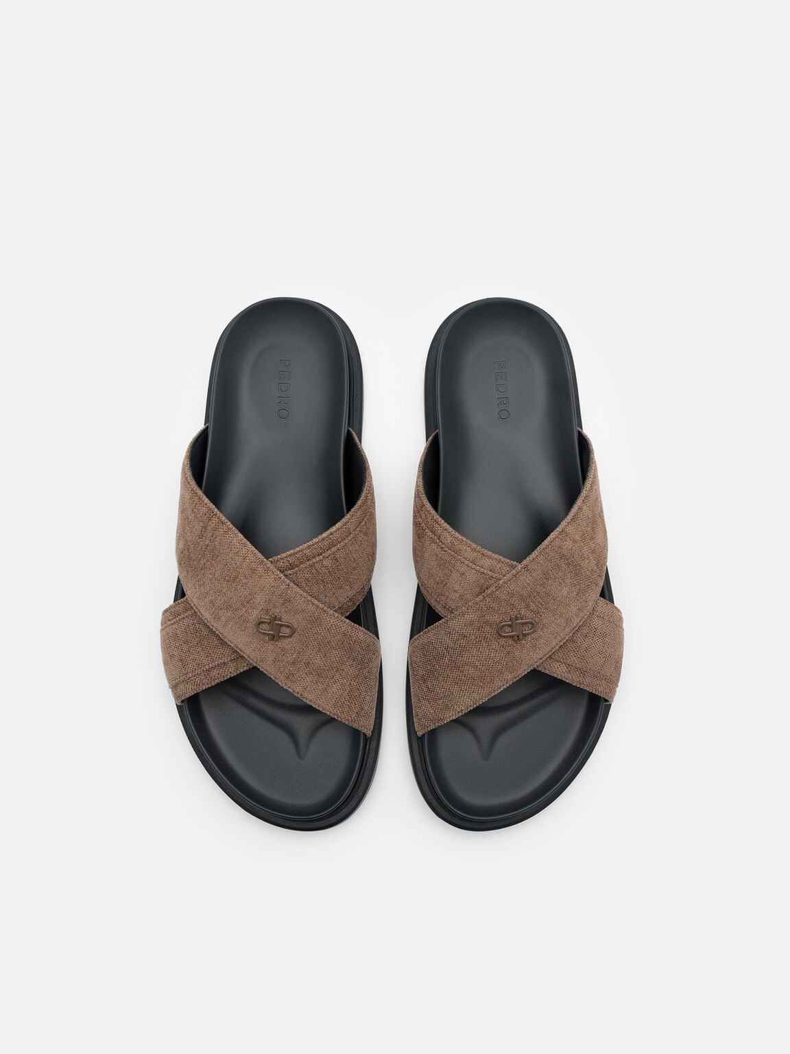 Velvet Cross Sandals, , hi-res