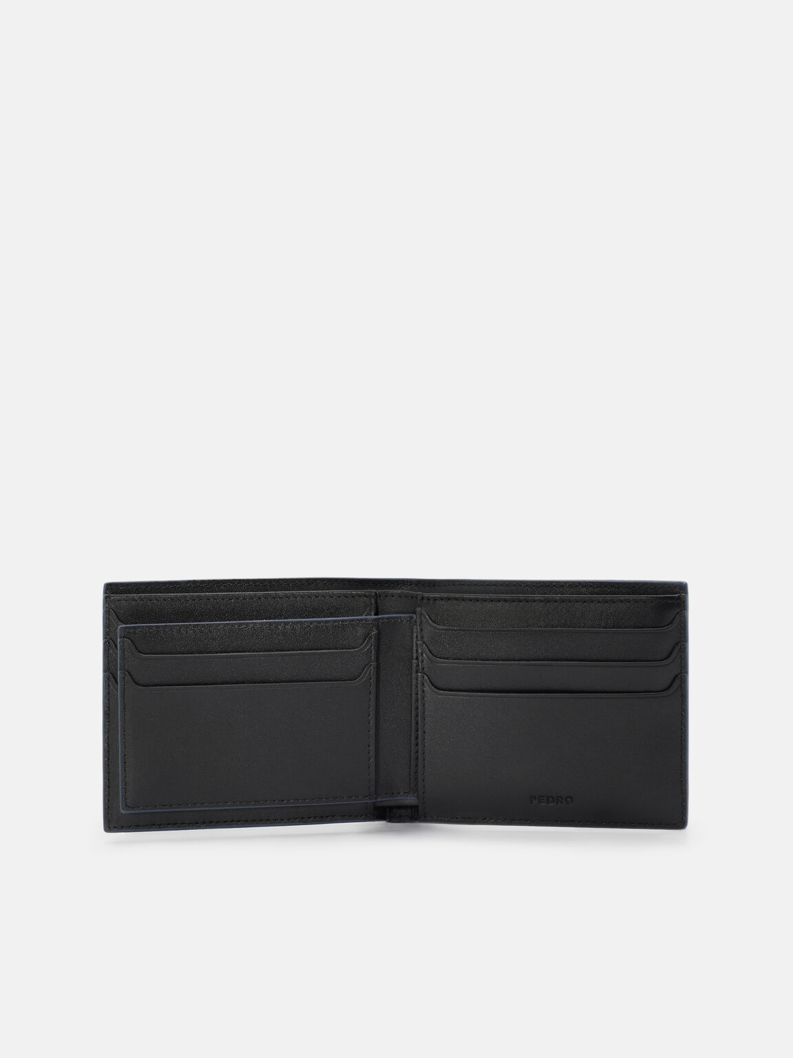 Dompet Lipat Dua Ikon Kulit dengan Insert, , hi-res