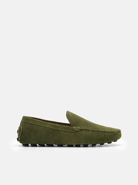 PEDRO Icon Sepatu Kulit Driving, Military Green