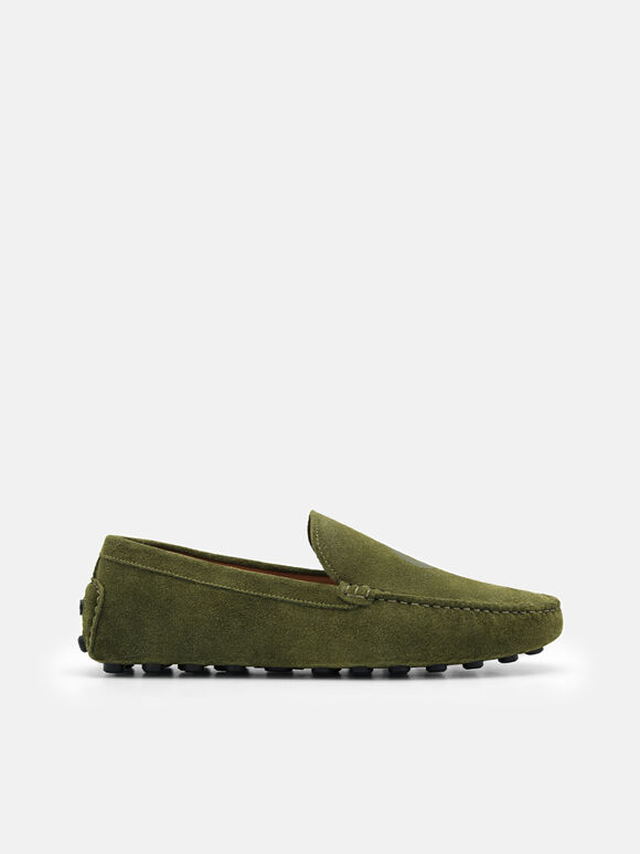 PEDRO Icon Sepatu Kulit Driving, Military Green