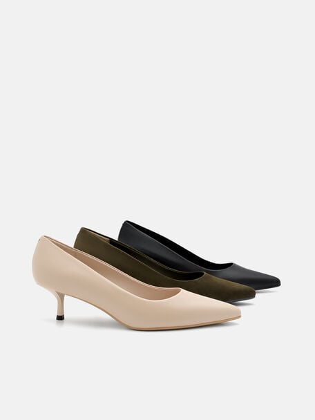 Quinn Leather Heel Pumps, , hi-res