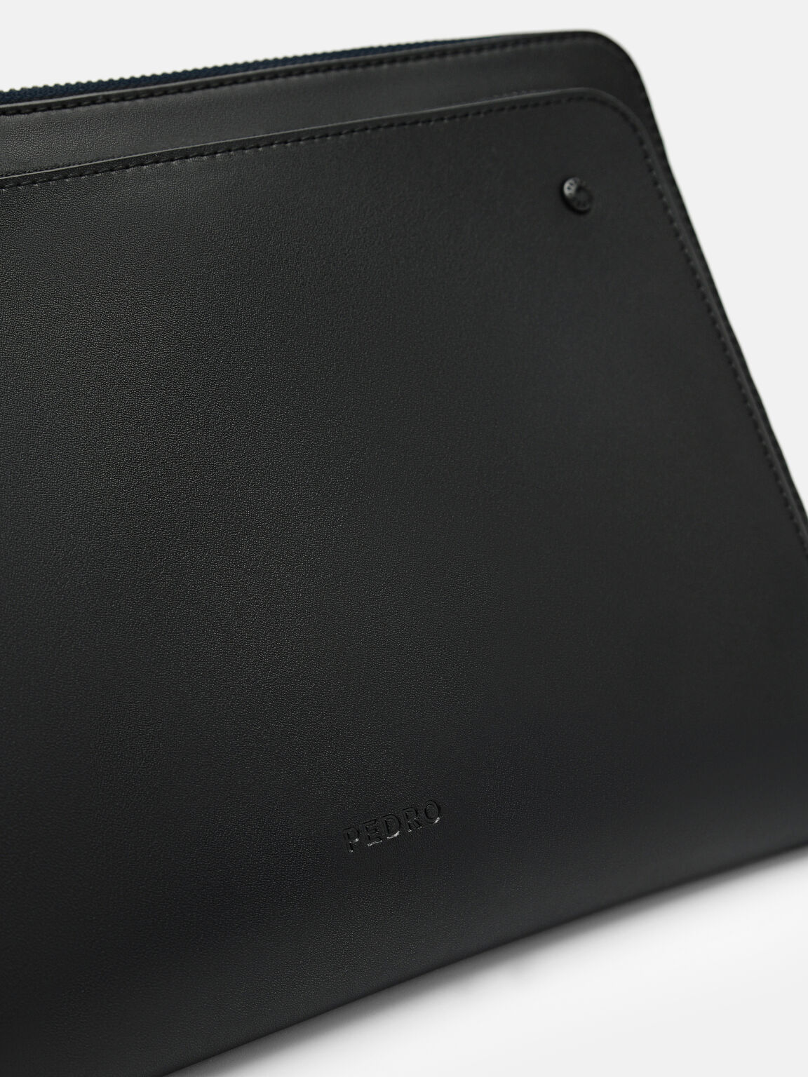 Leather Clutch Bag, Black