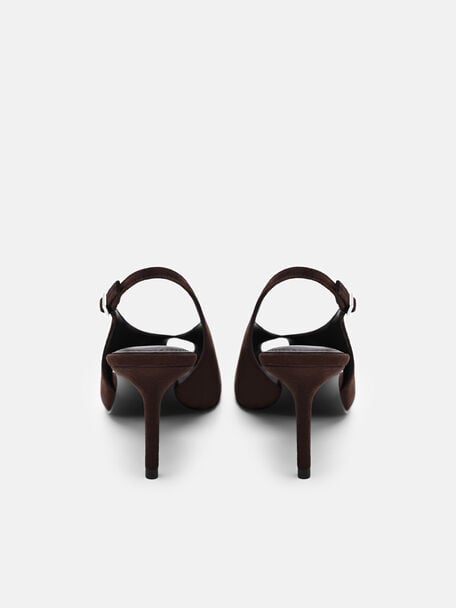 Sylvie Suede Slingback Heel Pumps, , hi-res