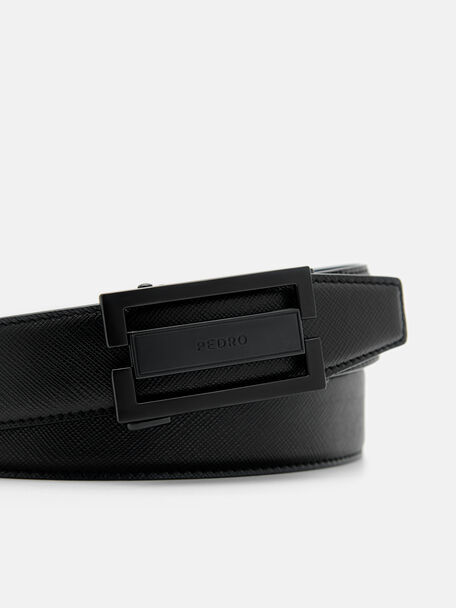 PEDRO Icon Leather Heel Sandals, Black