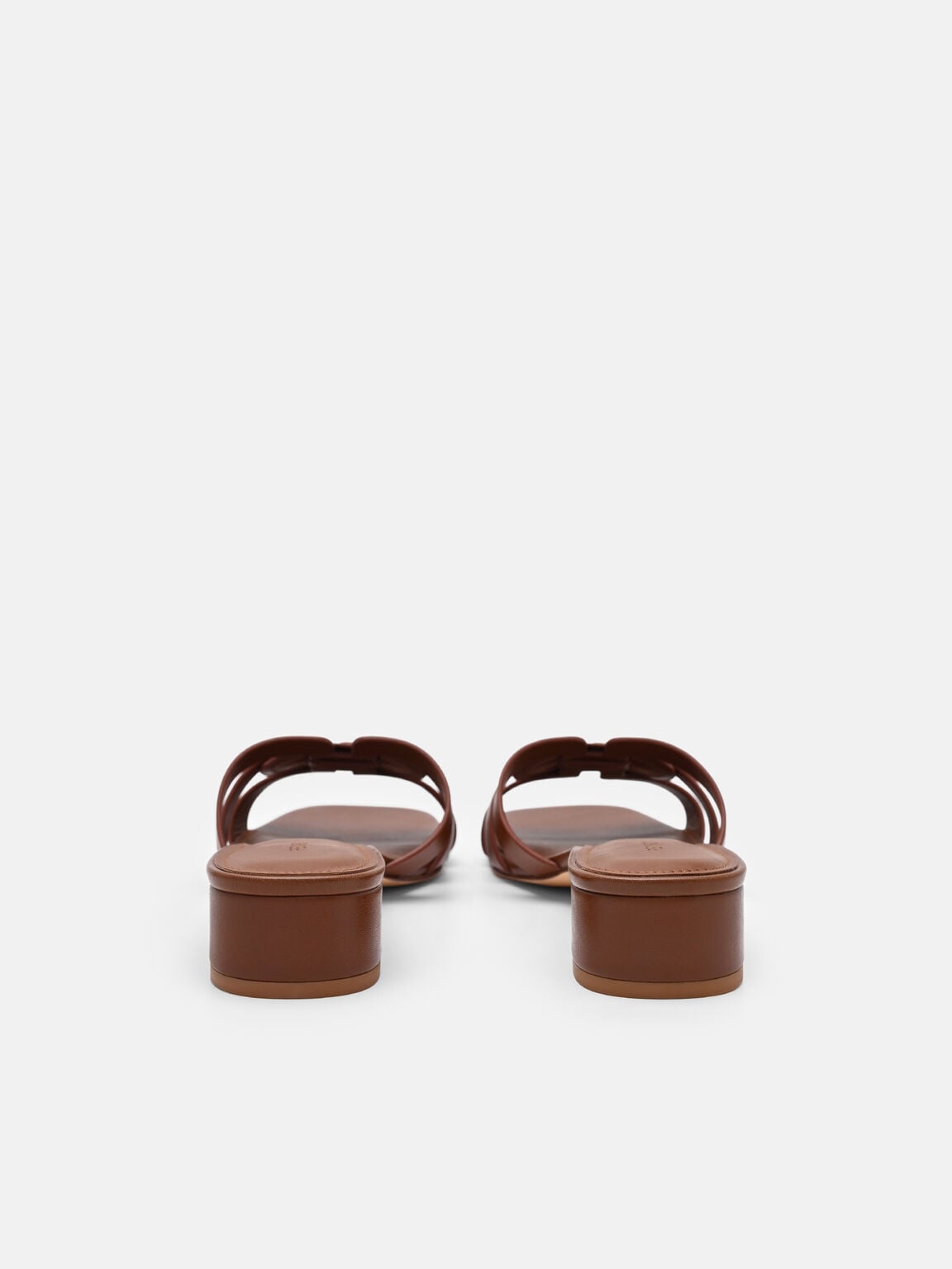 Sandal Hak Tinggi Carmel Berbahan Kulit, 