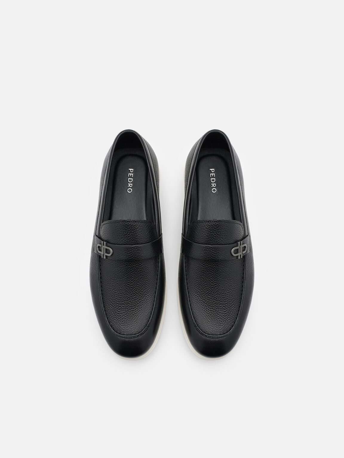 Tumbled Leather Loafers, , hi-res