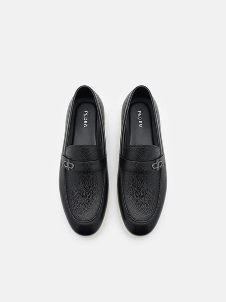 Tumbled Leather Loafers, , hi-res