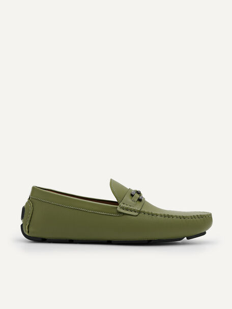 Sepatu Mengemudi Kulit Horsebit, 