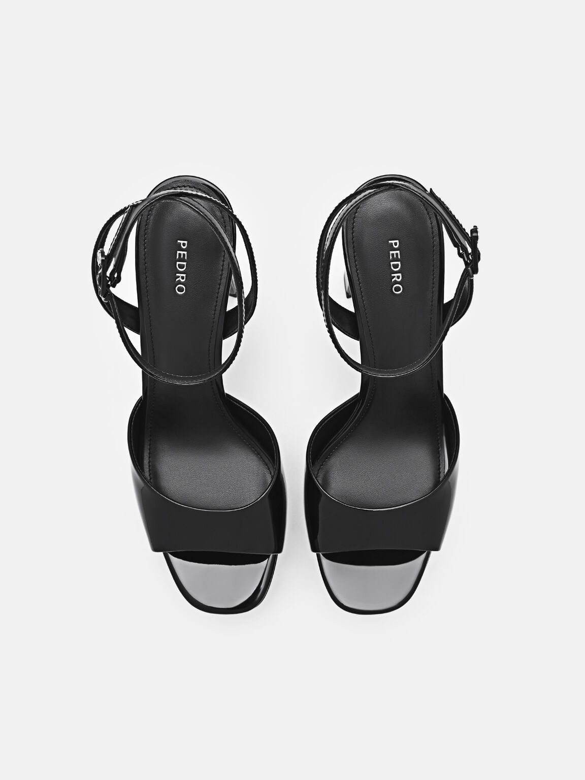 Sandal Hak Tali Kulit Pergelangan Kaki, , hi-res