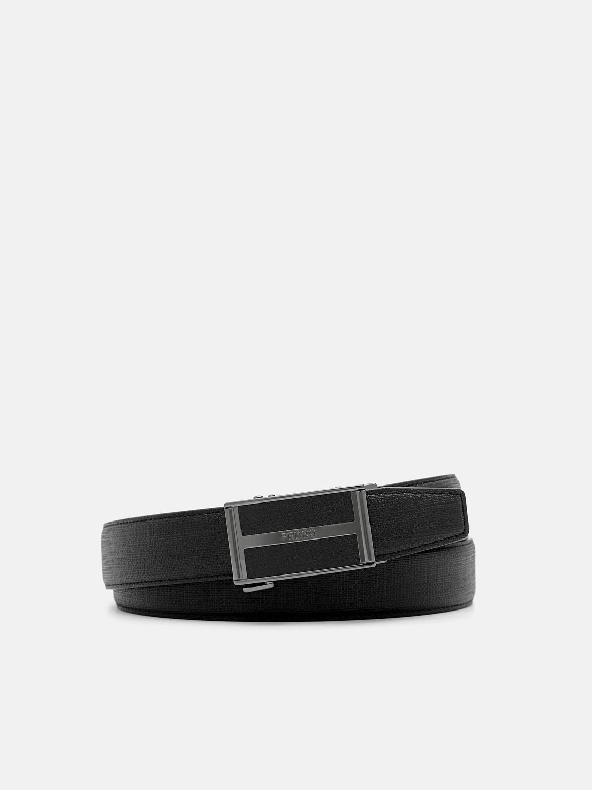 Embossed Leather Automatic Belt, , hi-res