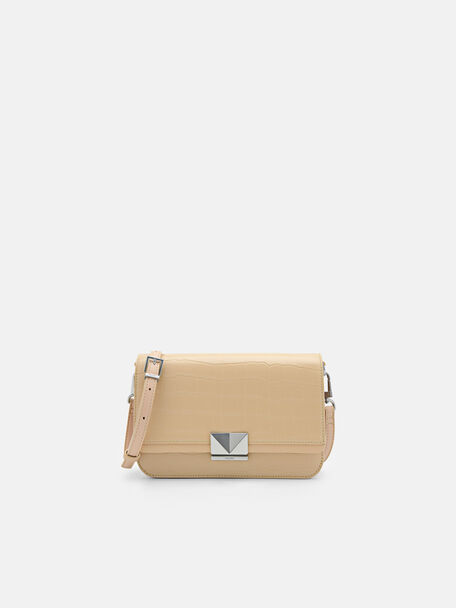 Tas Bahu Kulit PEDRO Studio Pixel, Nude