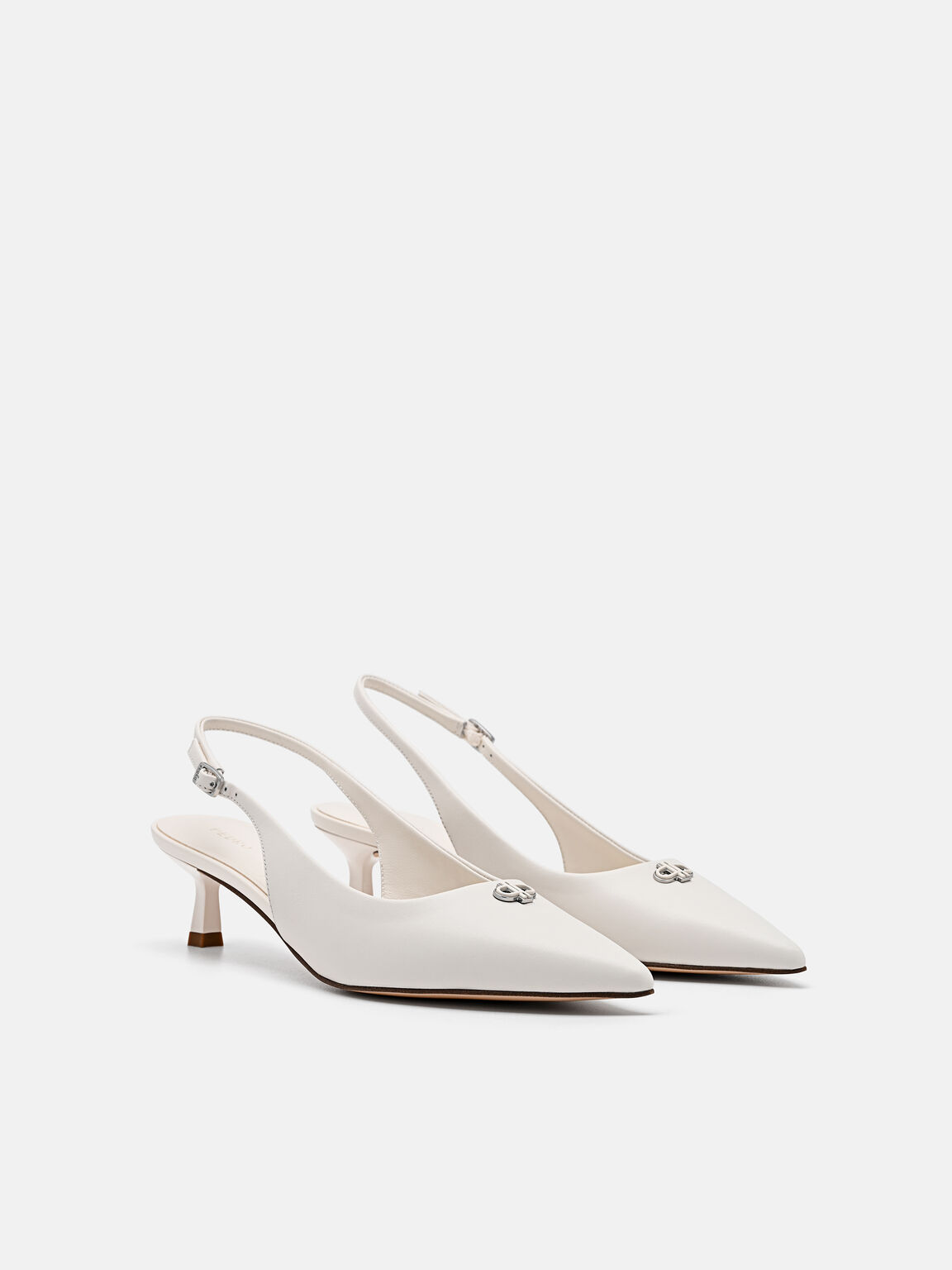 Sepatu Hak Slingback Kulit, , hi-res