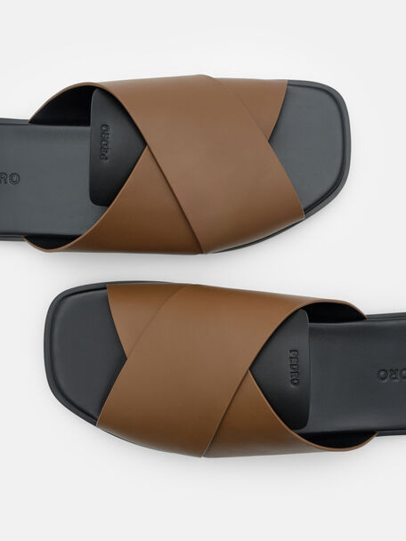 Crossover Slide Sandals, , hi-res