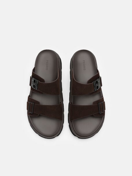 Buckle Slide Sandals, , hi-res