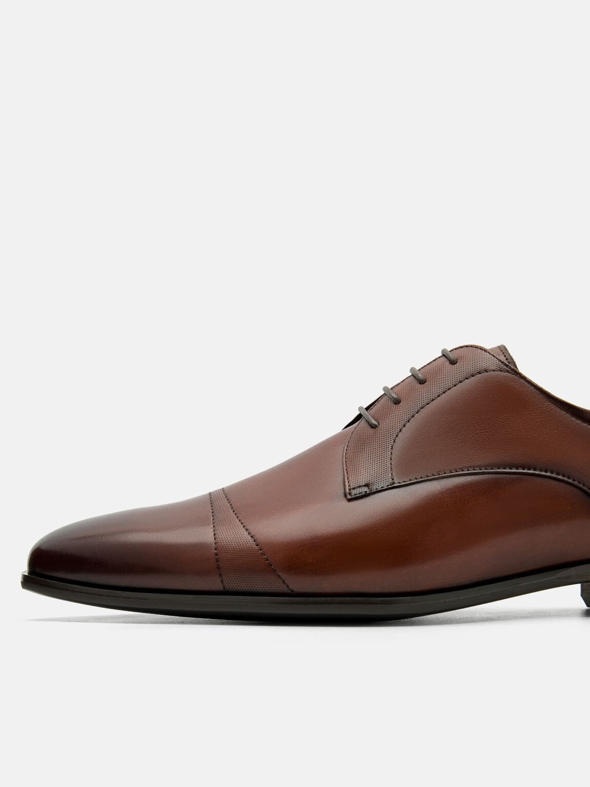 Leather Derby Shoes, , hi-res