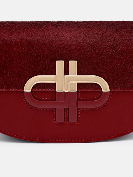 Duet Calf Hair Shoulder Bag, , hi-res