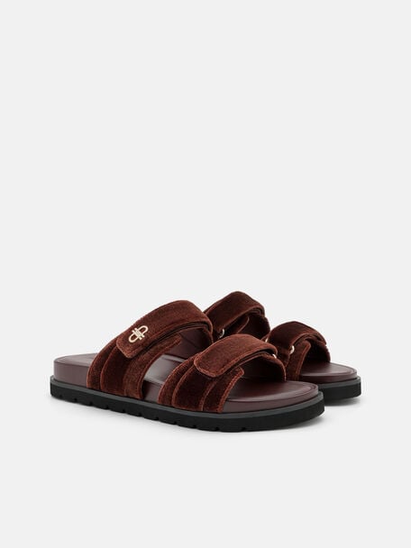 Sandal Slide Beludru Nelle, , hi-res