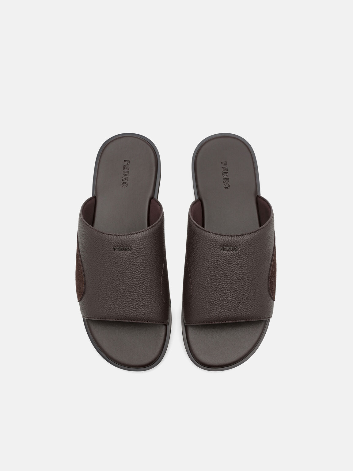 Sandal Slide Wide-Band Kulit, , hi-res