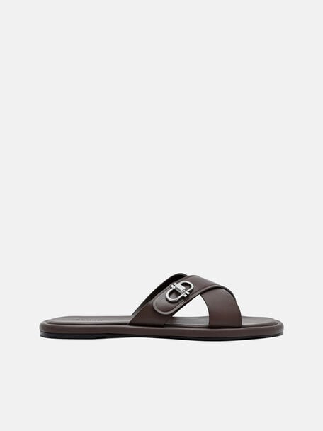 Sienna Leather Cross Sandals, , hi-res