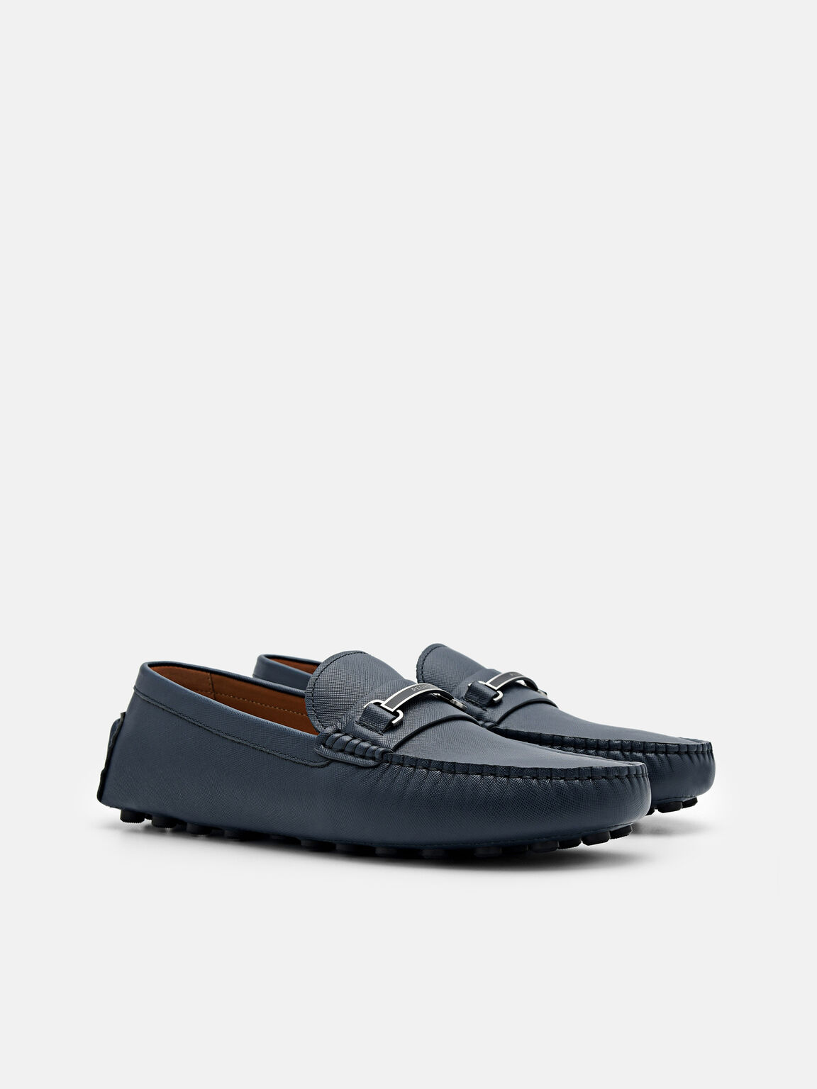 Sepatu Mengemudi Kulit Horsebit Steven, 