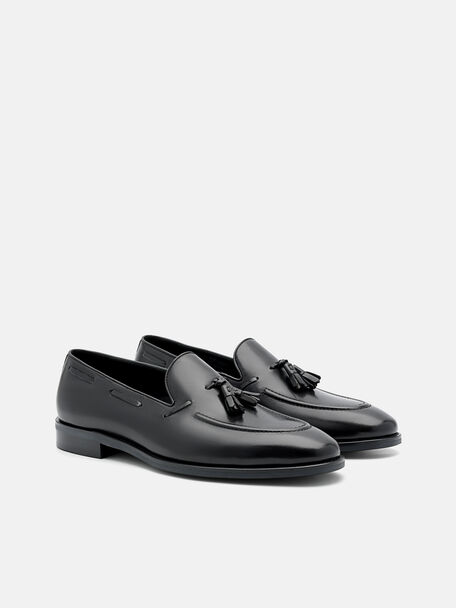 PEDRO Icon Leather Heel Sandals, Black