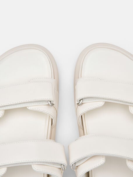 Sandal Slip-On Chalk Velcro, , hi-res
