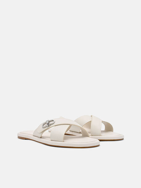 Sienna Leather Cross Sandals, , hi-res