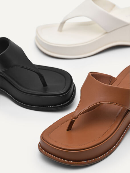 PEDRO Icon Leather Heel Sandals, Black