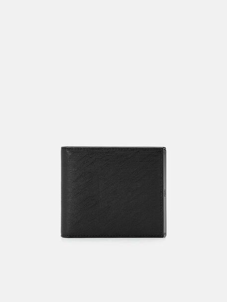 Leather Bi-Fold Card Holder, Black