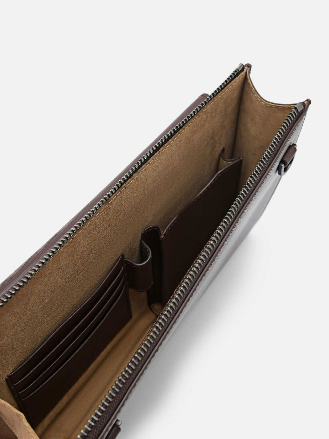 Henry Leather Clutch Bag, Dark Brown