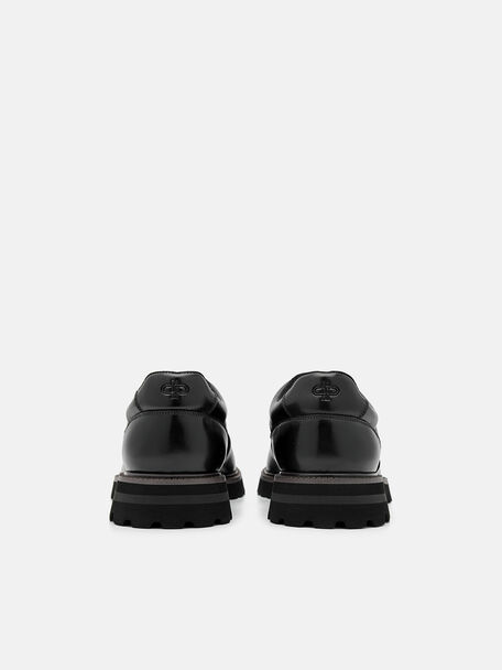 PEDRO Icon Leather Heel Sandals, Black