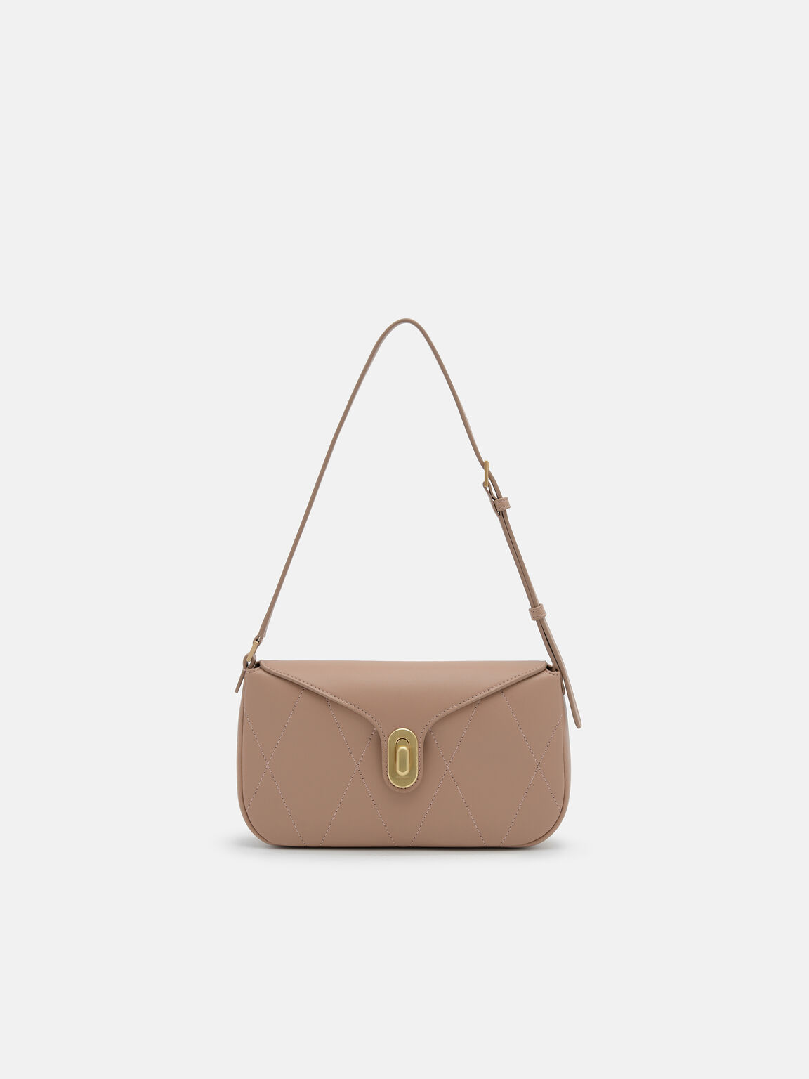 Tas Bahu Berlapis Elin, Taupe