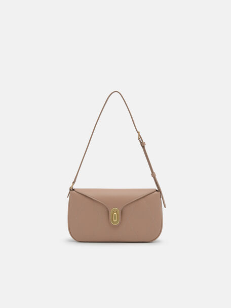 Tas Bahu Berlapis Elin, Taupe